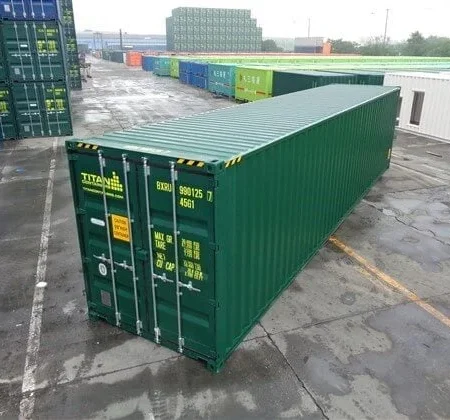 Contenedor marítimo 40 pies HC Verde Nuevo
