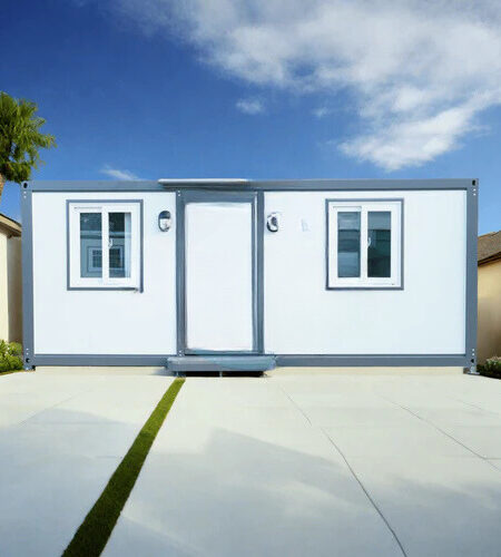 Oficina portátil moderna de 7’x20′ con dormitorio – Versátil y cómoda