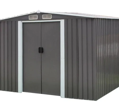 Cobertizo metálico portátil para jardín 8’x8′ – Solución robusta y versátil para almacenamiento en exteriores